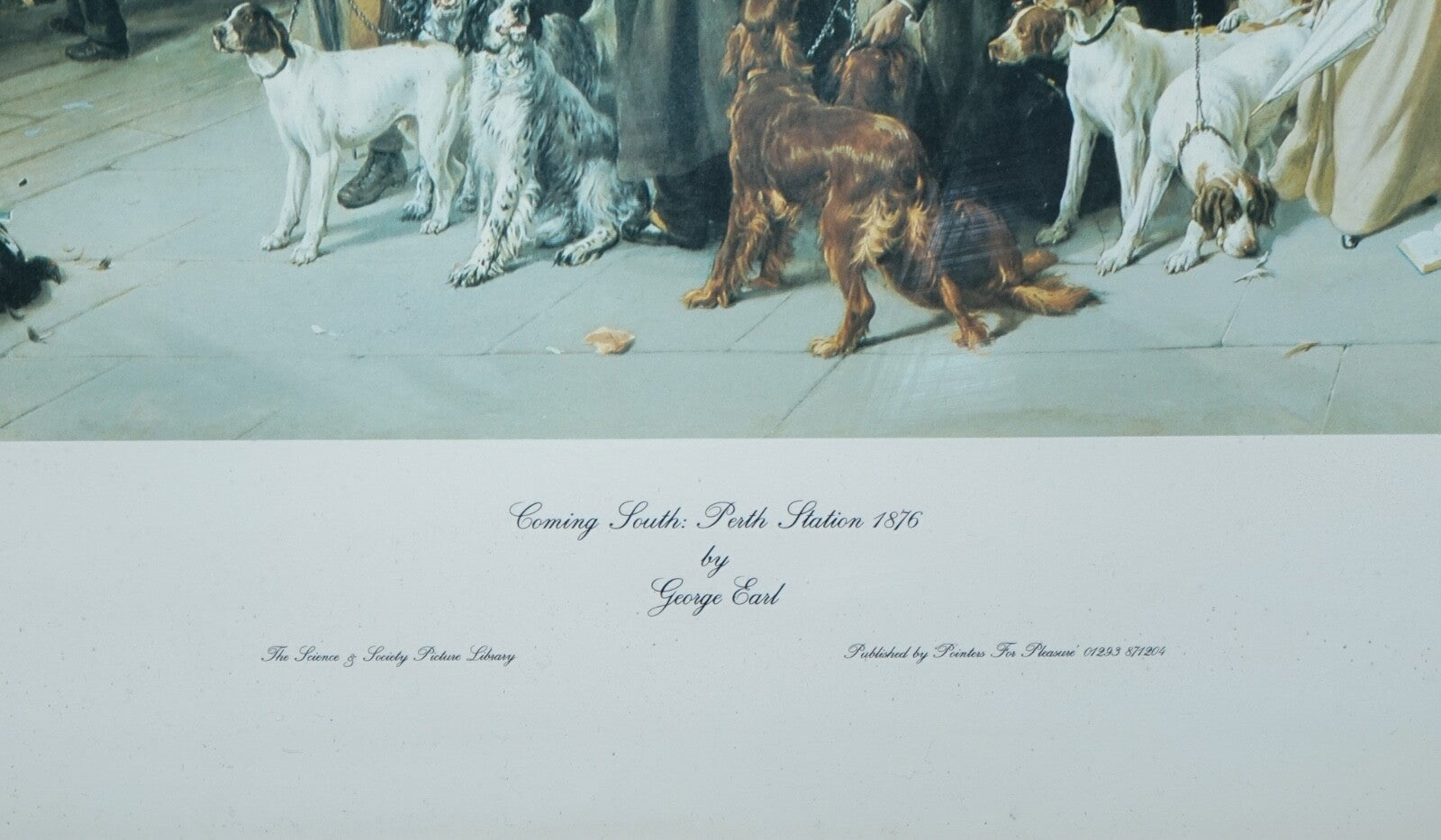 VINTAGE PRINT 'COMING SOUTH PERTH STATION'  1876 BY GEORGE EARL IN FRAME