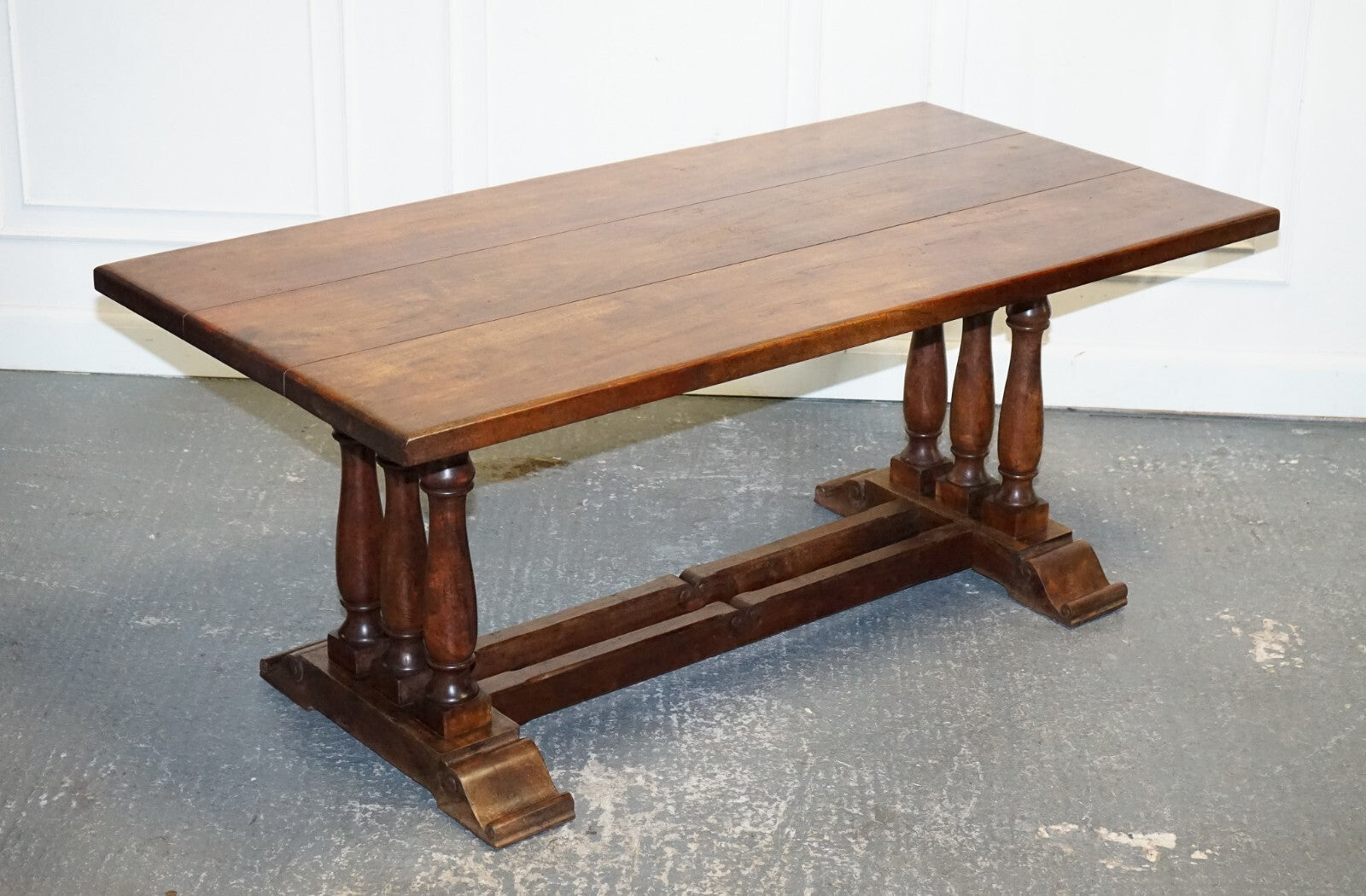 VINTAGE HARDWOOD RECTANGULAR DINING TABLE  185CM 6 FEET 1 LENGTH