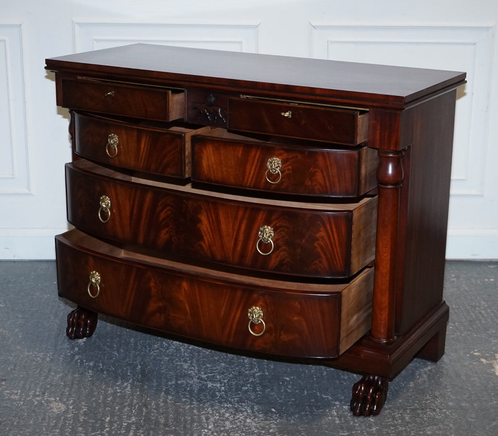 RALPH LAUREN FRENCH EMPIRE STYLE FLAMED MAHOGANY CHEST OF DRAWERS