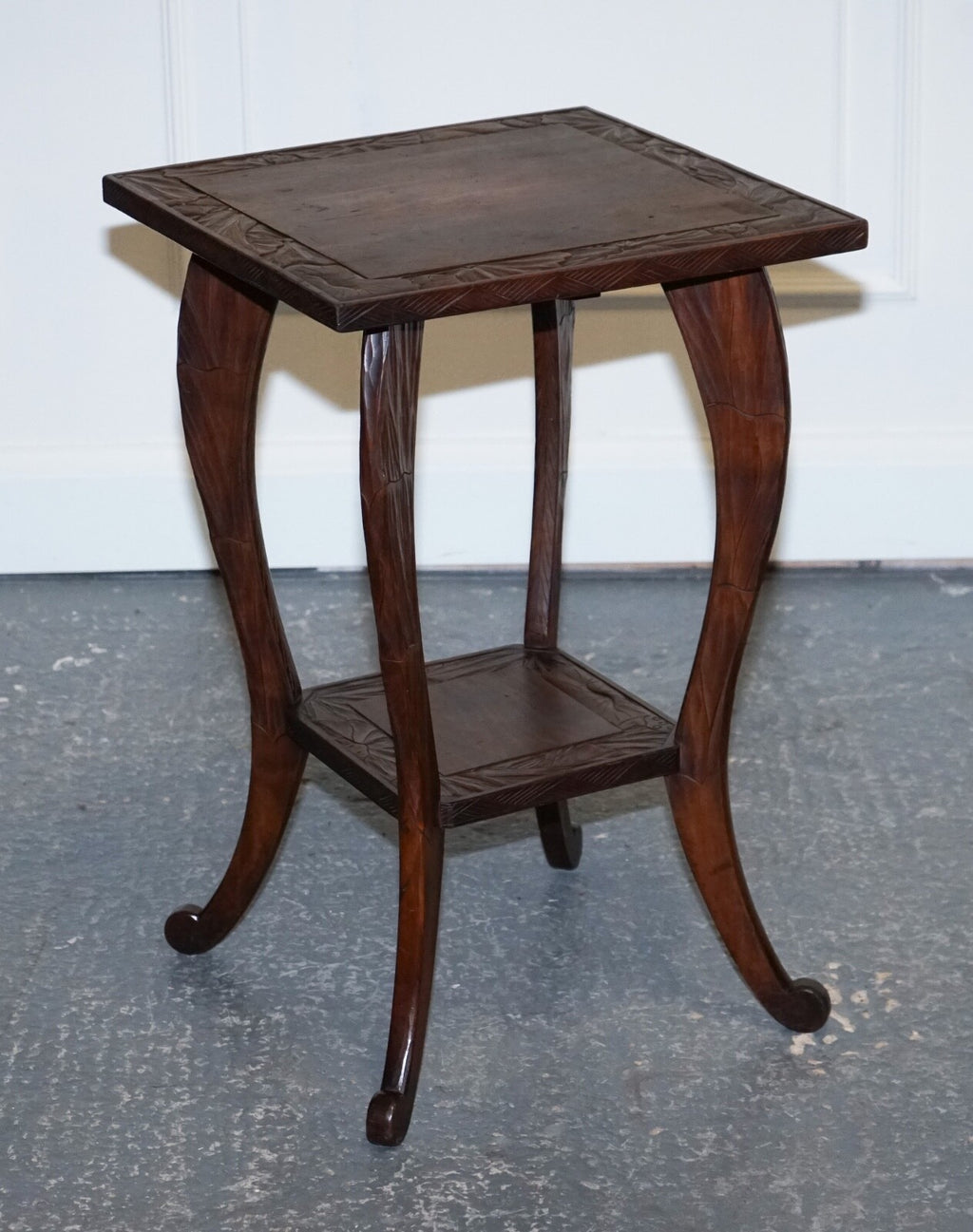LIBERTY'S LONDON 1950's HAND CARVED OCCASIONAL SIDE END LAMP WINE TABLE