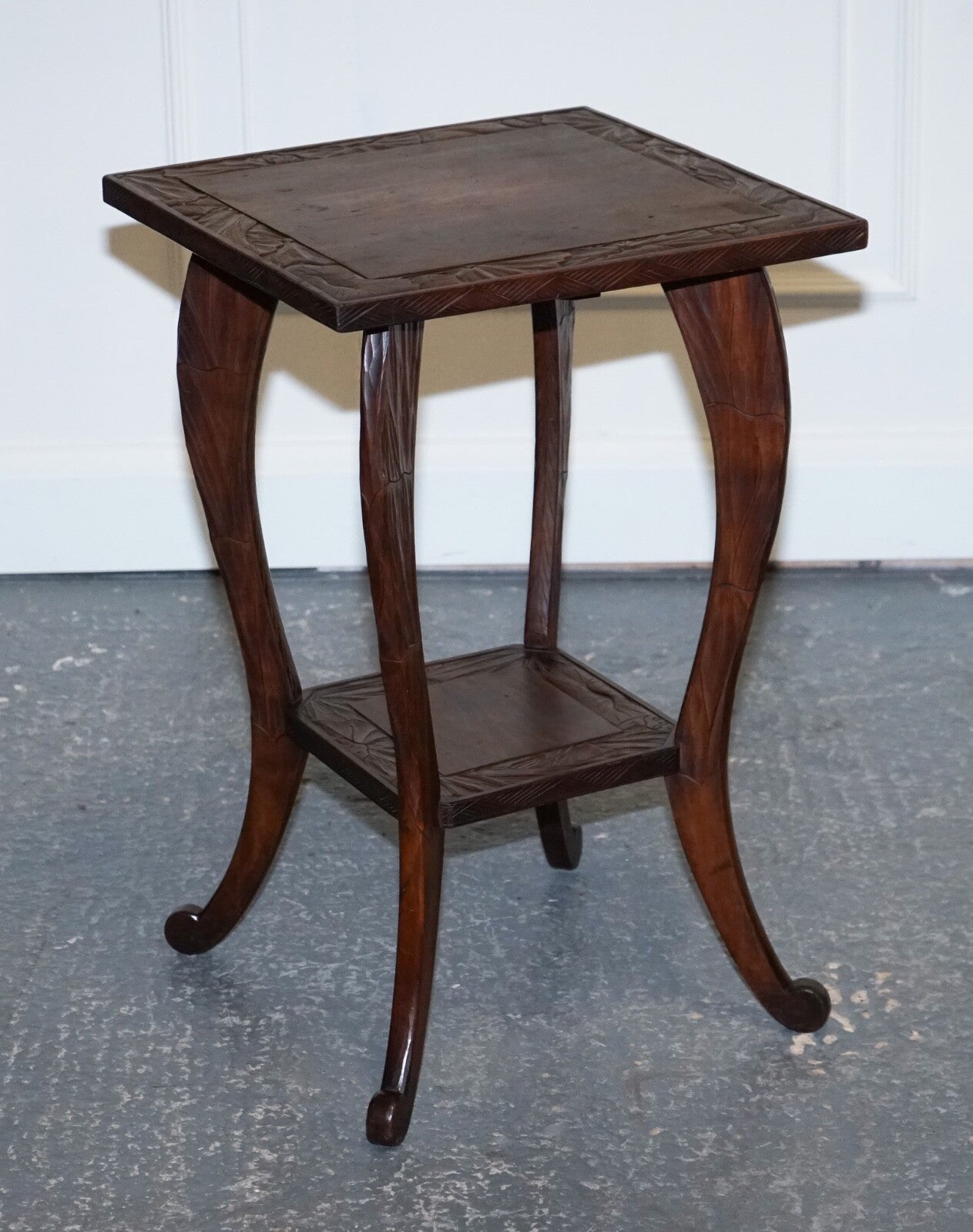 LIBERTY'S LONDON 1950's HAND CARVED OCCASIONAL SIDE END LAMP WINE TABLE