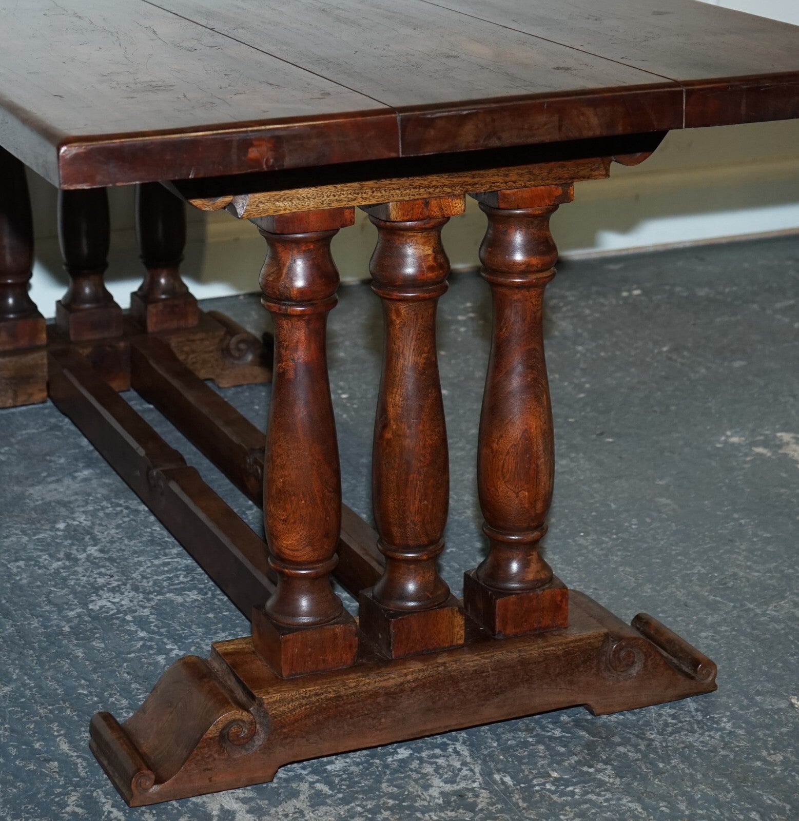 VINTAGE HARDWOOD RECTANGULAR DINING TABLE  185CM 6 FEET 1 LENGTH