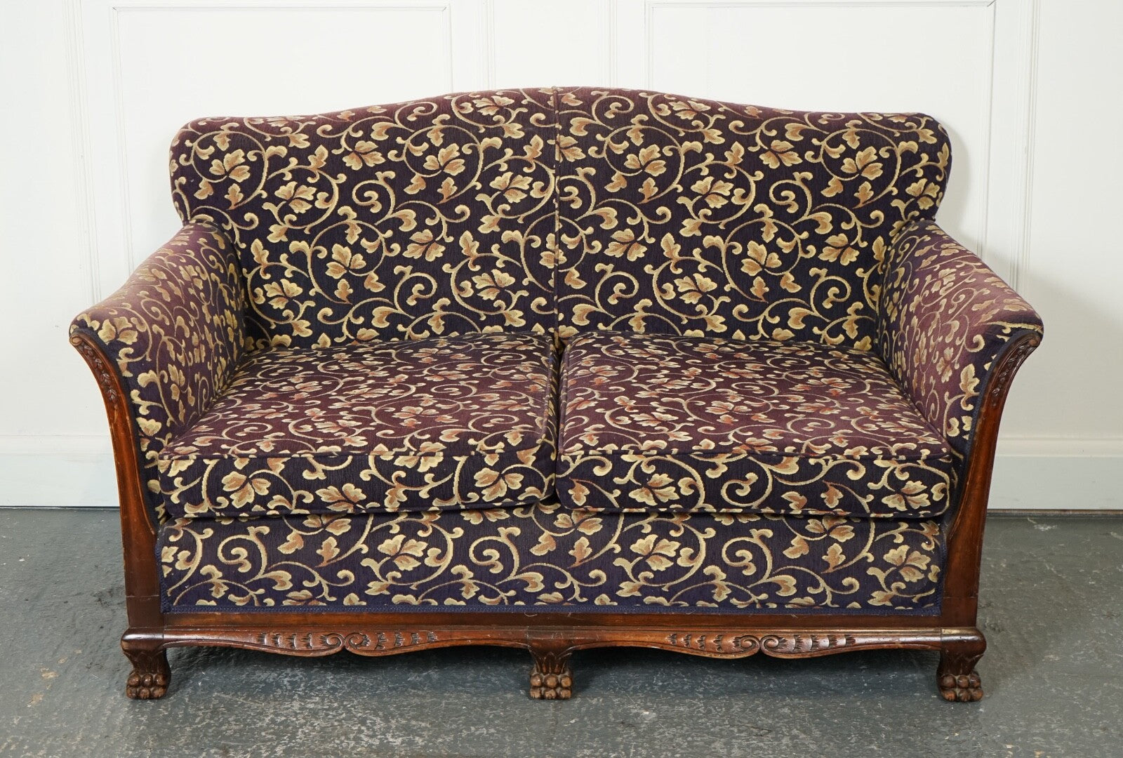 VICTORIAN FABRIC BERGERE SUITE SOFA AND TWO ARMCHAIRS UPHOLSTERY PROJECT J1