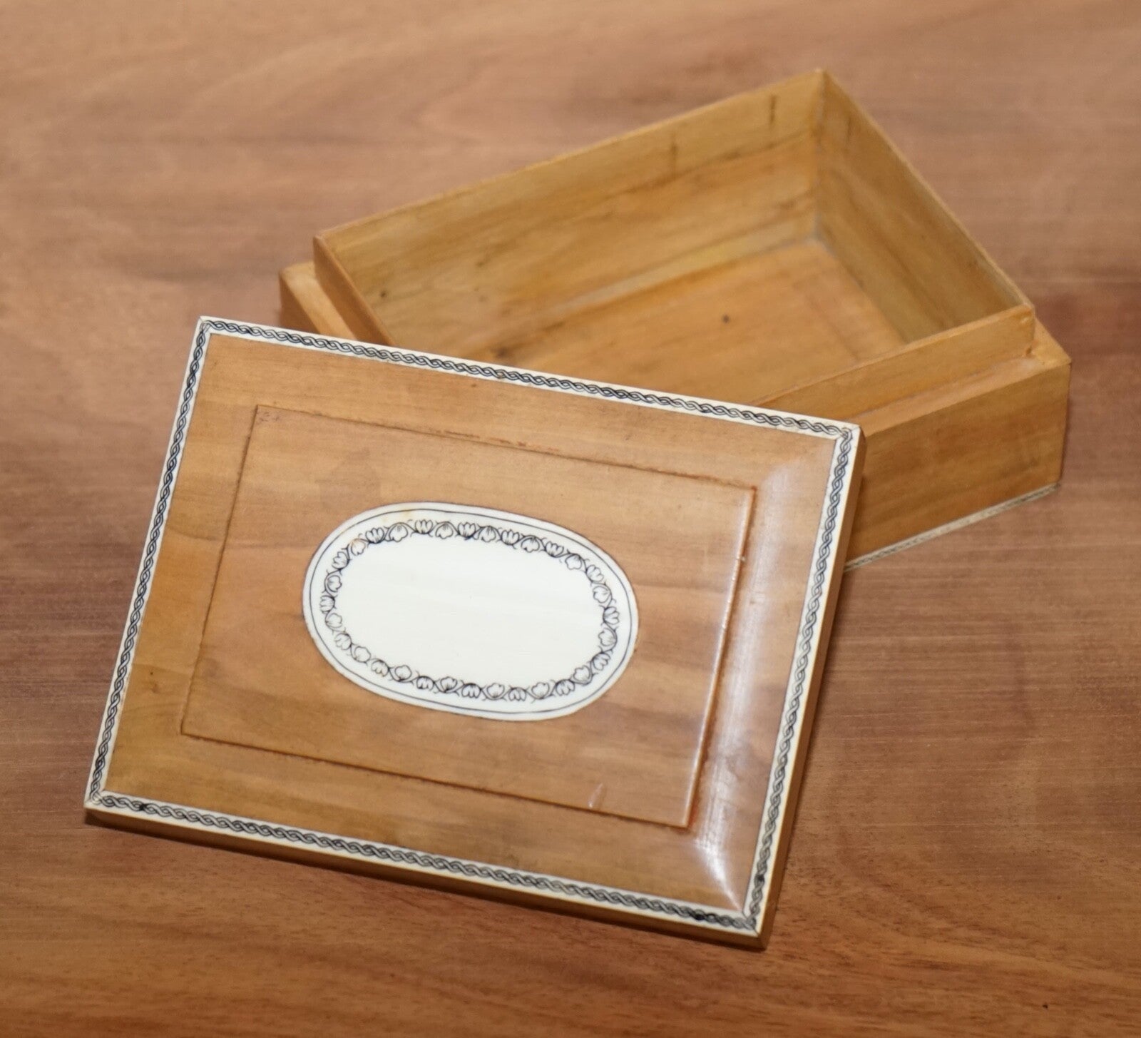 BEAUTIFUL SET OF VINTAGE BURR WALNUT SEWING STORAGE