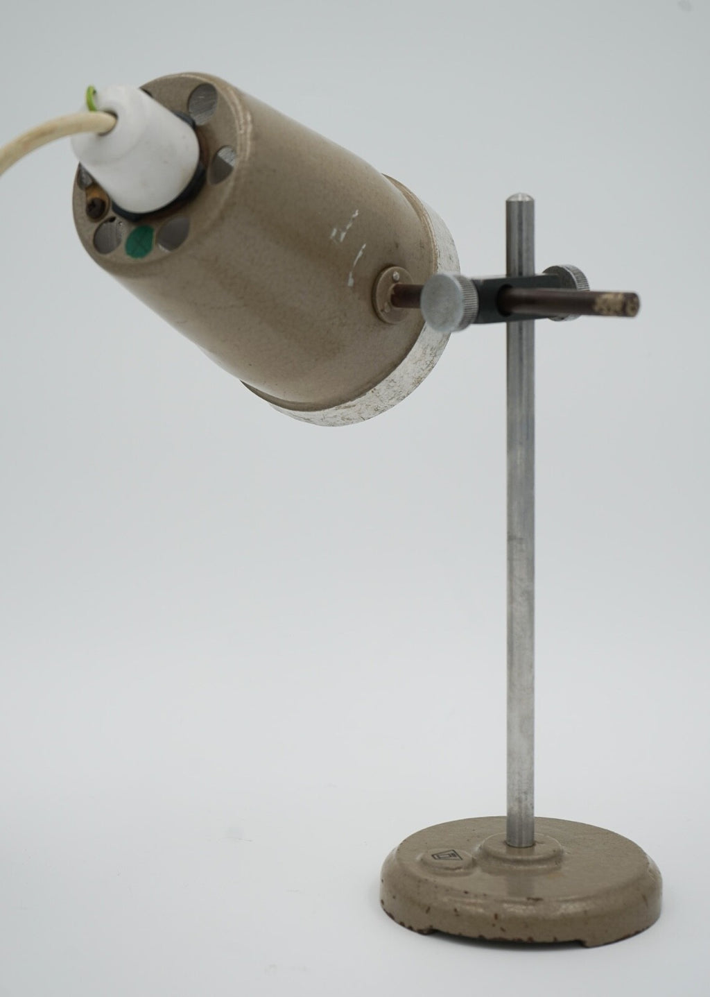 1940'S ENGLISH SALVAGED LABORATORY SCHOOL TABLE ADJUSTABLE LIGHT 007