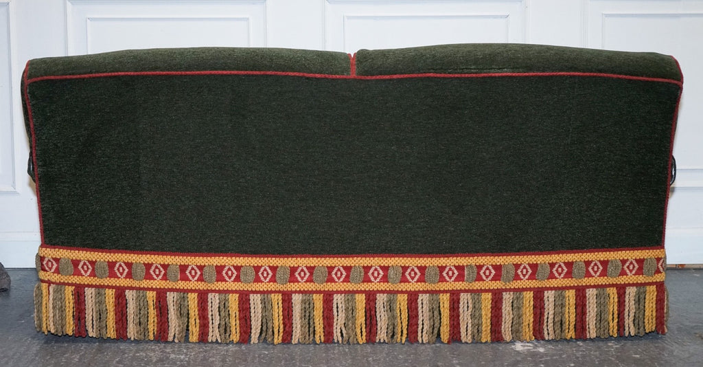 PETER DUDGEON BRITISH HANDMADE GREEN FABRIC HOWARD STYLE 3 SEATER SOFA RRP£12000