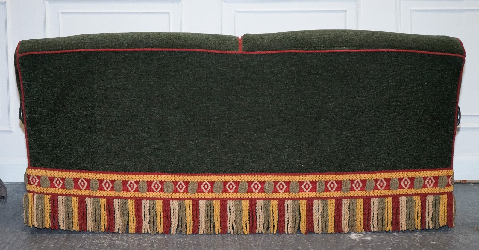 PETER DUDGEON BRITISH HANDMADE GREEN FABRIC HOWARD STYLE 3 SEATER SOFA RRP£12000