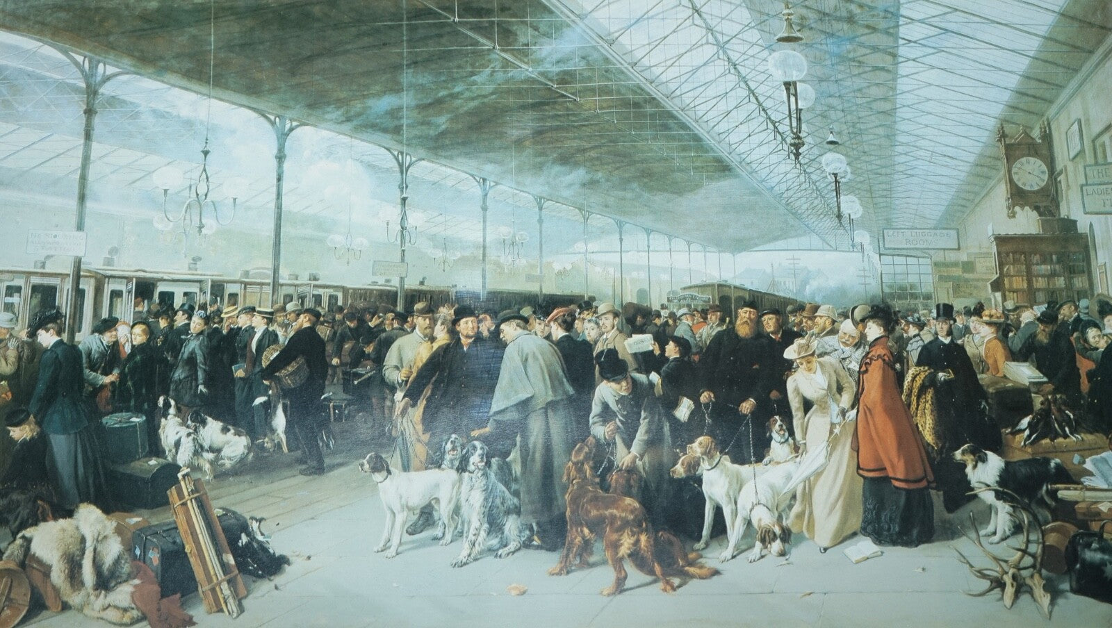 VINTAGE PRINT 'COMING SOUTH PERTH STATION'  1876 BY GEORGE EARL IN FRAME