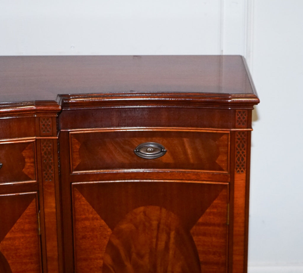 VINTAGE SERPENTINE BOW FRONT SIDEBOARD WITH DRAWERS & CUPBOARD BY WADE FURNITURE