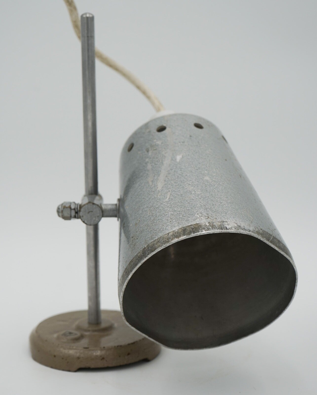 1940'S ENGLISH SALVAGED LABORATORY SCHOOL TABLE ADJUSTABLE LIGHT 003