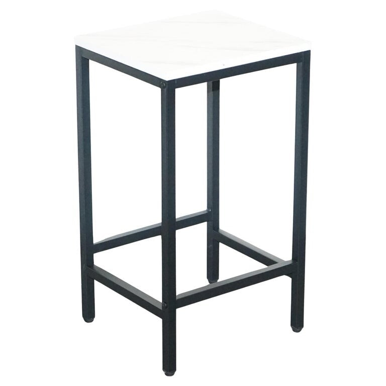 LOVELY MODERN FAUX MARBLE EFFECT TOP SIDE PLANT LAMP TABLE