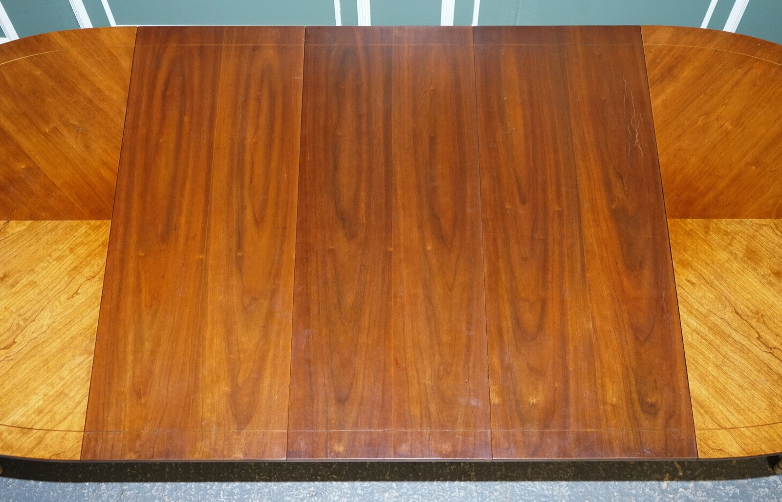 KINDEL FURNITURE CHERRYWOOD & HANDPAINTED GILDWOOD EXTENDABLE DINING TABLE