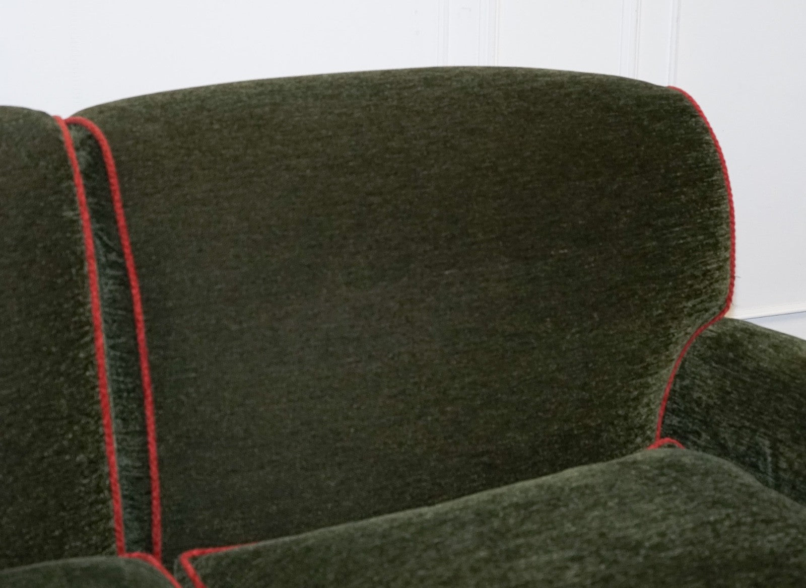 PETER DUDGEON BRITISH HANDMADE GREEN FABRIC HOWARD STYLE 2 SEATER SOFA RRP£10000