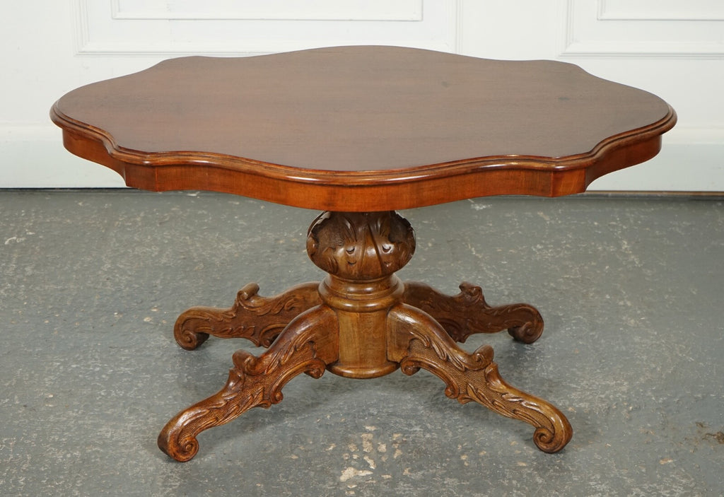 VINTAGE ITALIAN WALNUT BAROQUE COFFEE TABLE J1