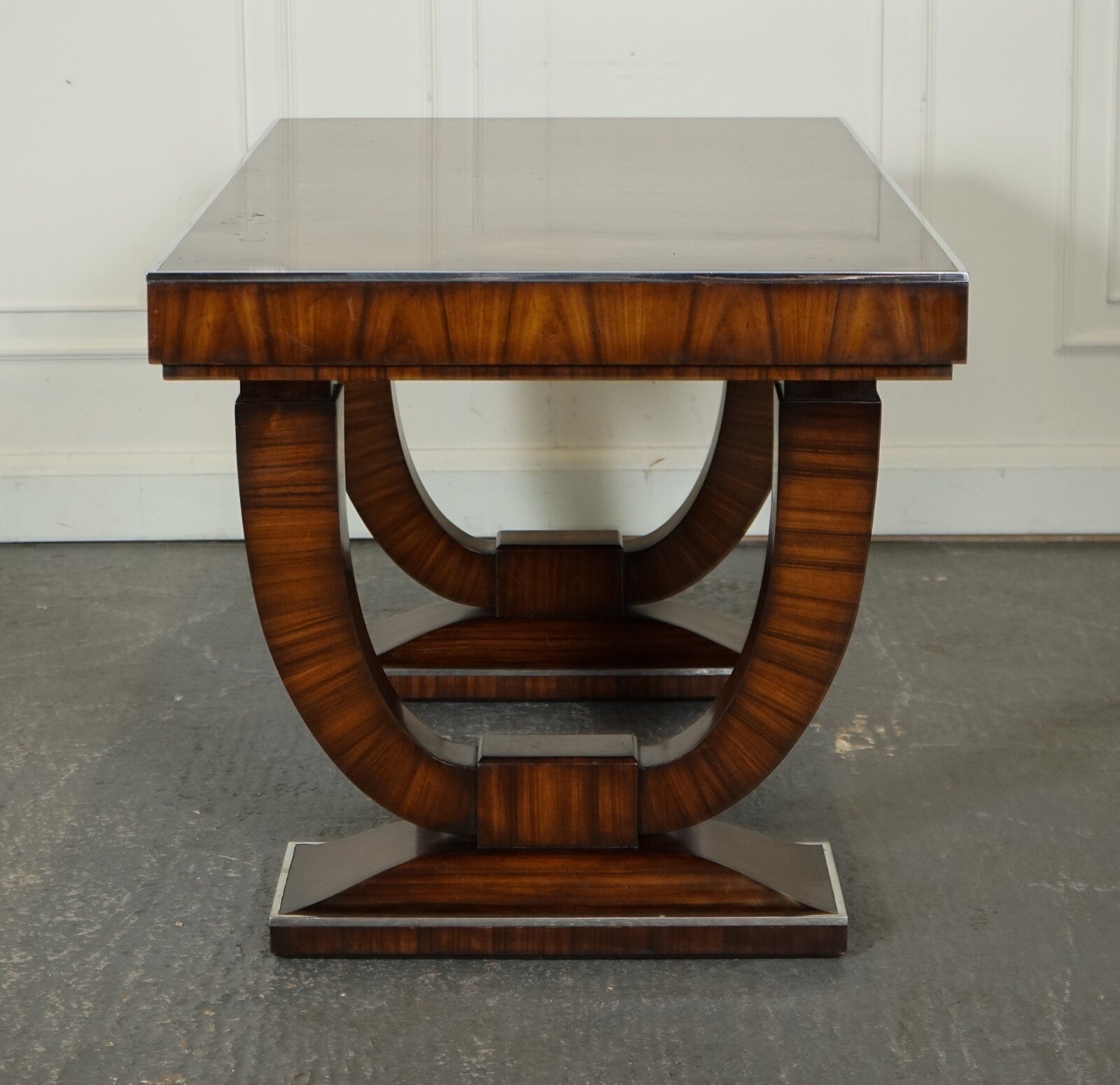 RARE THEODORE ALEXANDER ART DECO STYLE OFFICE DOUBLE SIDED DRAWERS DESK