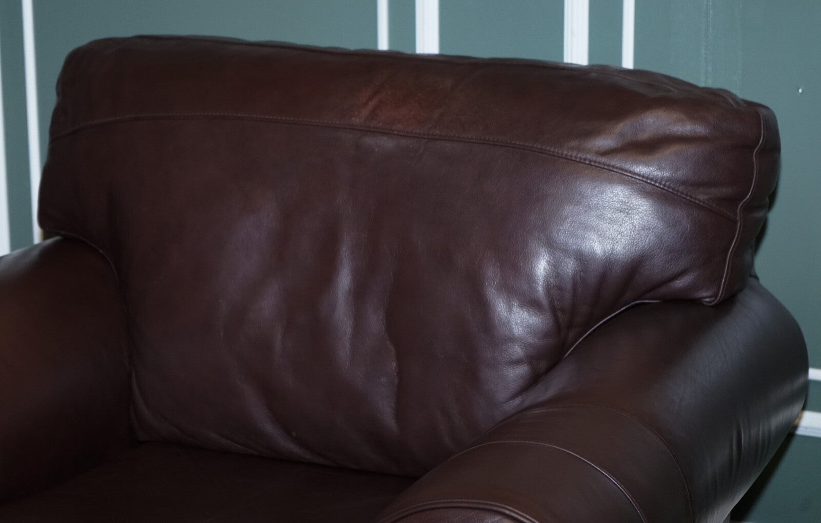 PAIR OF LARGE COMFORTABLE BROWN LEATHER ARMCHAIRS, MATCHING SOFA AVAILABLE