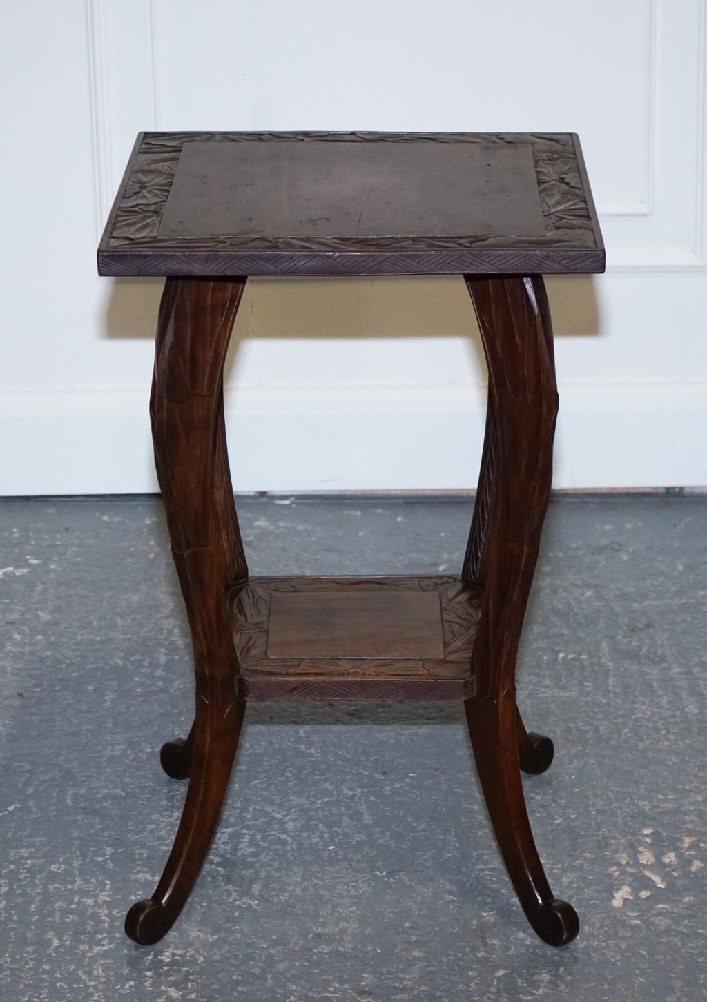LIBERTY'S LONDON 1950's HAND CARVED OCCASIONAL SIDE END LAMP WINE TABLE