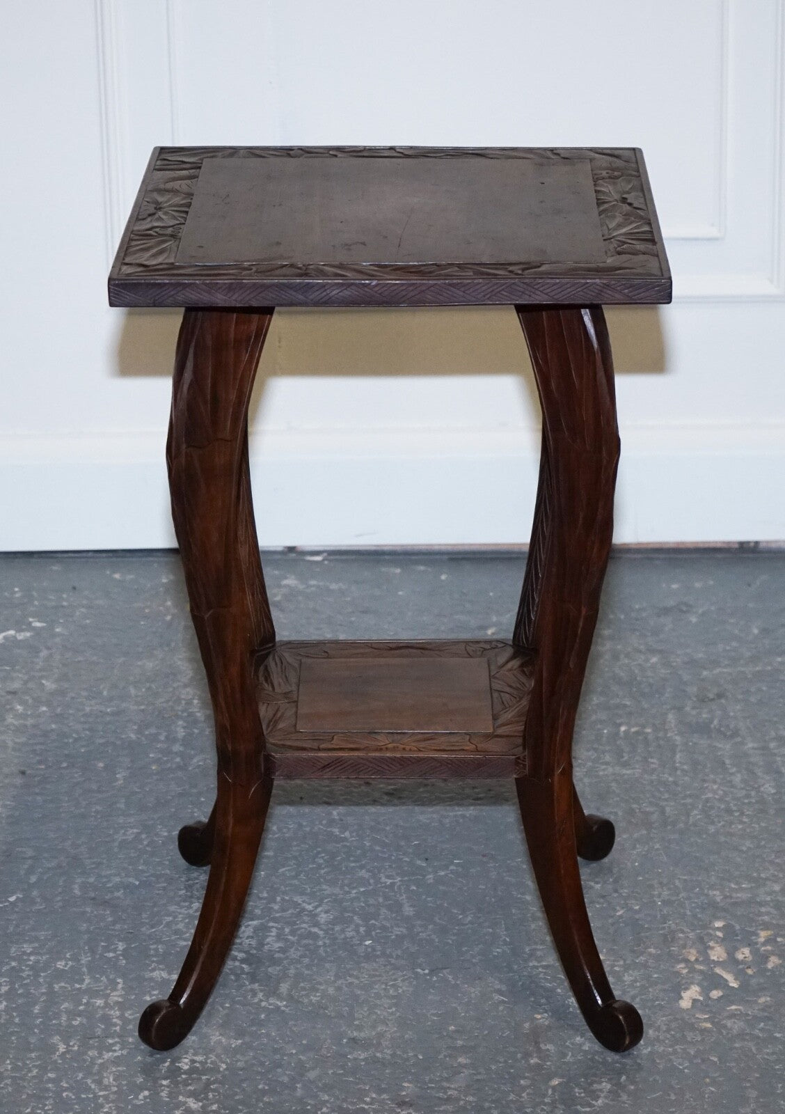 LIBERTY'S LONDON 1950's HAND CARVED OCCASIONAL SIDE END LAMP WINE TABLE
