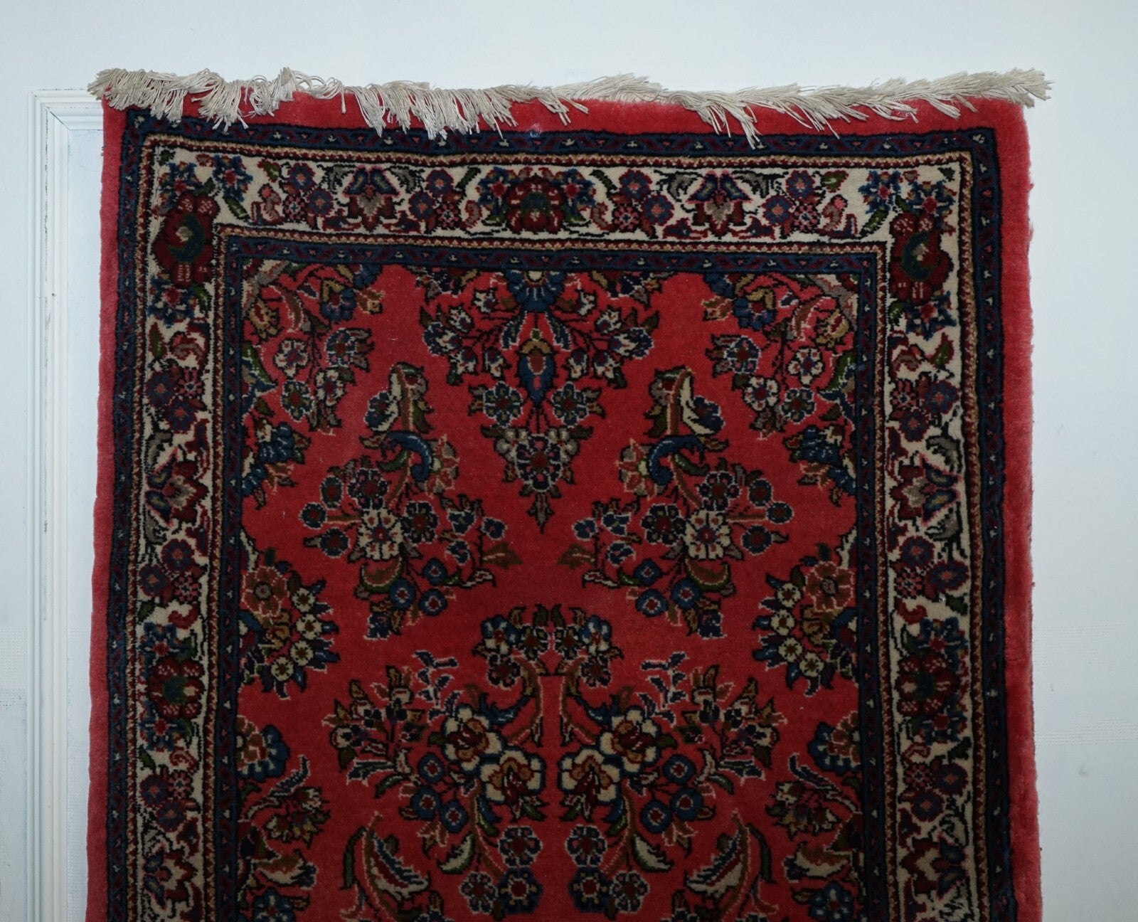 BEAUTIFUL VINTAGE  RED TURKISH CARPET HALLWAY RUNNER