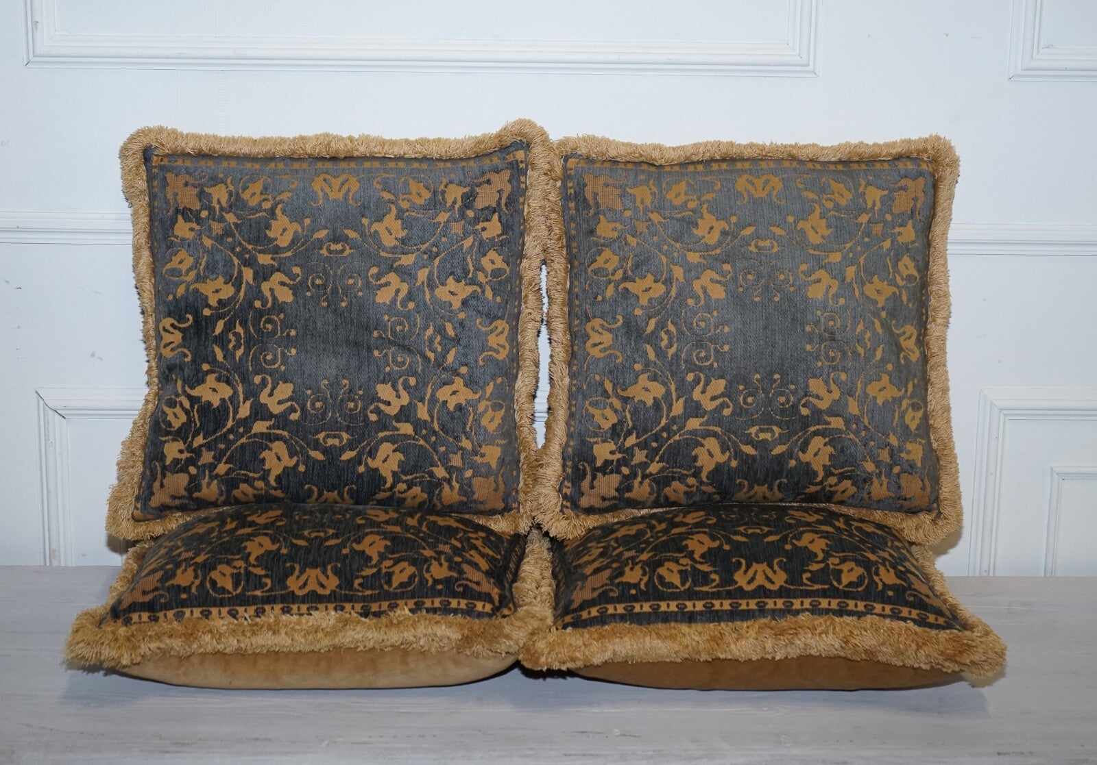 SET OF 4 VINTAGE JONELLE SCATTER CUSHIONS DUCK FEATHER FILLED VERY DECORATIVE