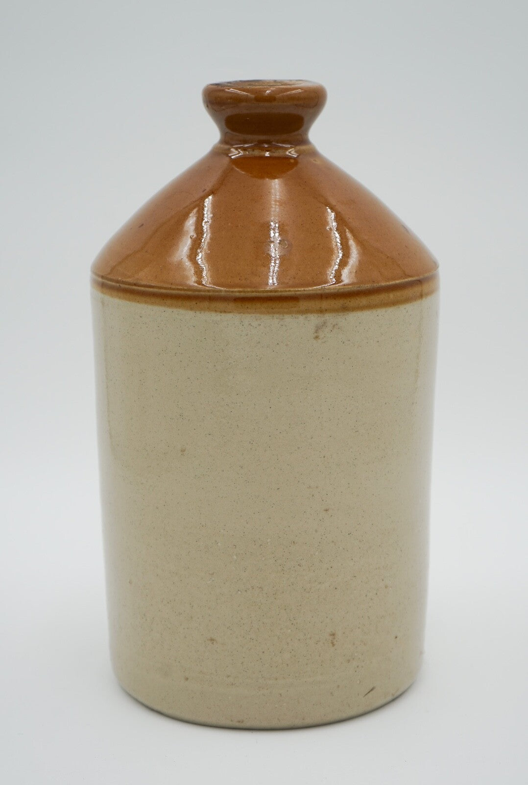 DECORATIVE ENGLISH ANTIQUE STONEWARE JUG FLOWER VASE