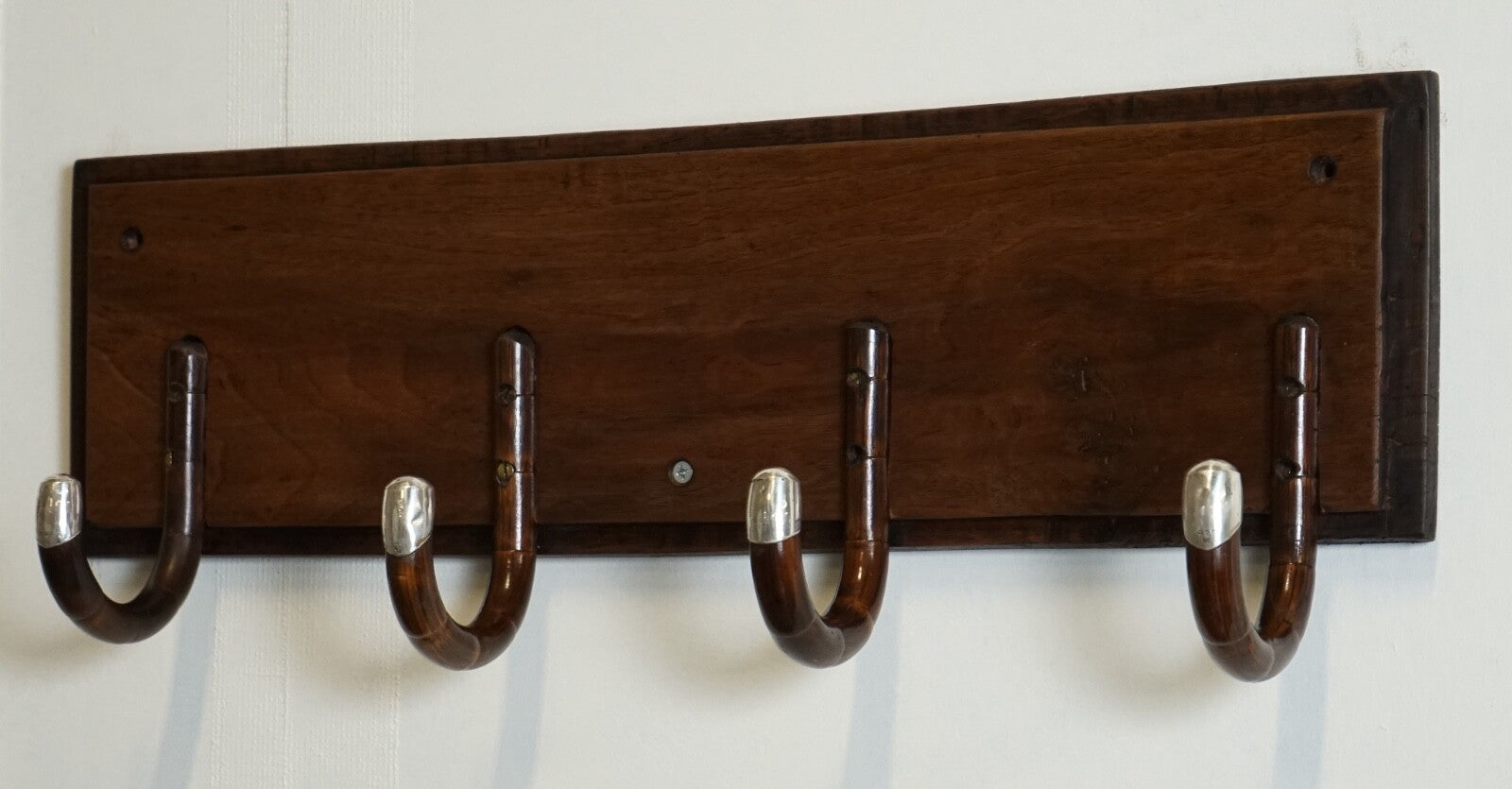 RARE CUSTOM MADE ART DECO 1920 STERLING SILVER MOUNTED HAT COAT WALL RACK J1