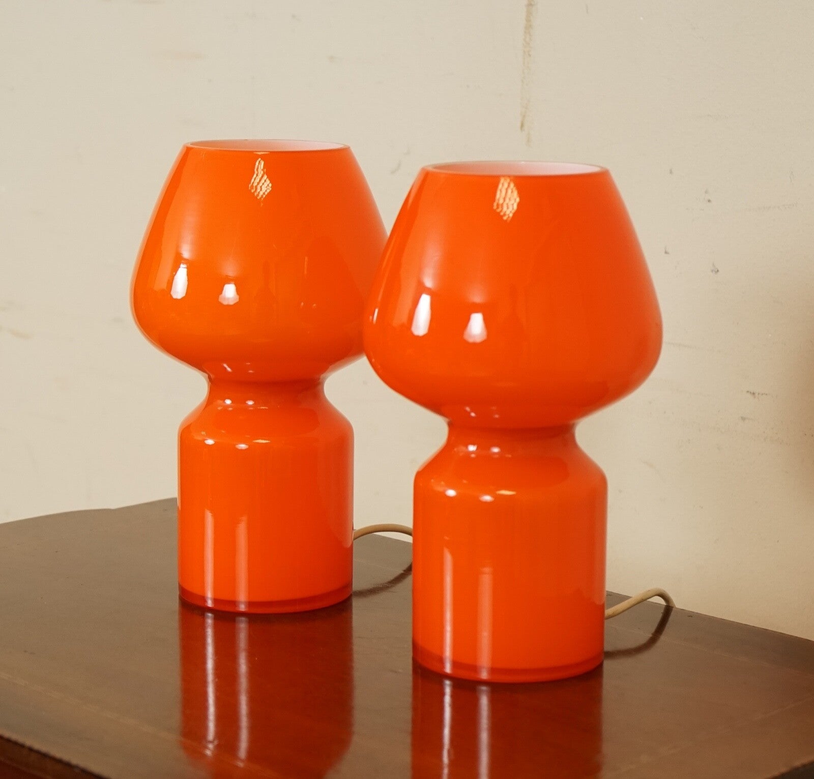 VINTAGE MASSIMO VIGNELLI STYLE 'FUNGO' TABLE LAMPS 1950s