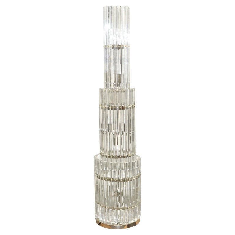 STUNNING LARGE MURANO GLASS  EICHHOLTZ ELDORADO ART DECO STYLE FLOOR LAMP