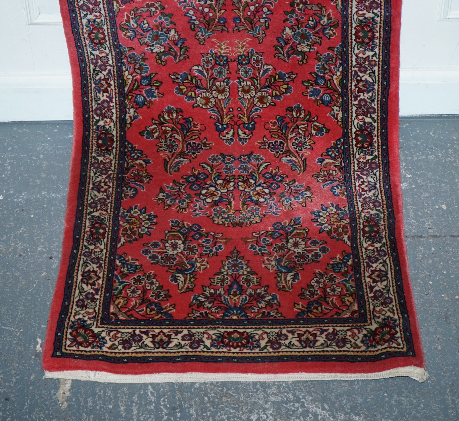 BEAUTIFUL VINTAGE  RED TURKISH CARPET HALLWAY RUNNER