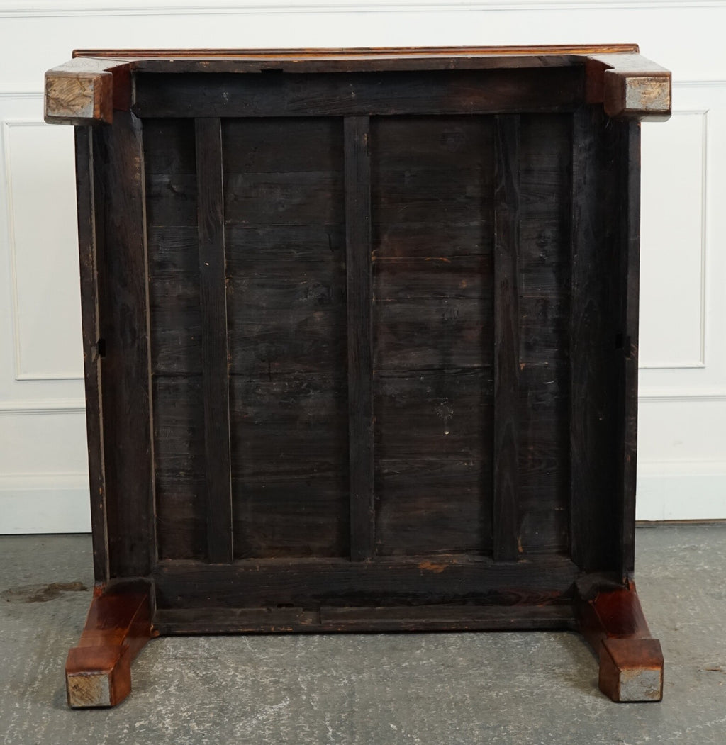 LARGE ANTIQUE CHINESE OPIUM COFFEE TABLE WITH CANE INSET TOP J1