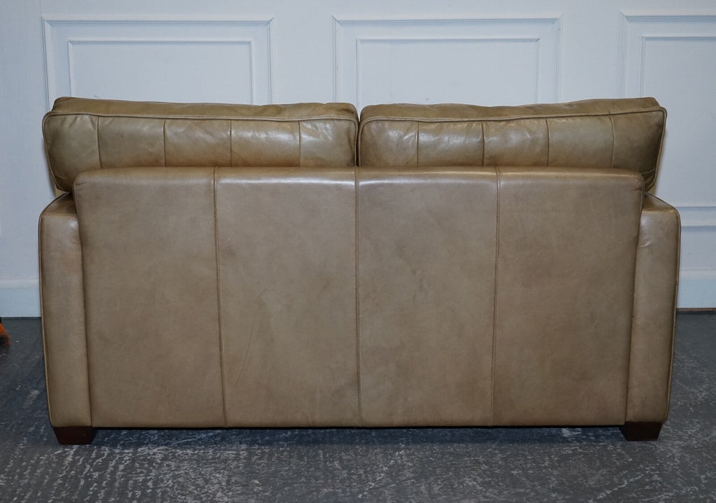 TIMOTHY OULTON HALO TWO SEATER ViSCOUNT TAN LEATHER SOFA (2/2)