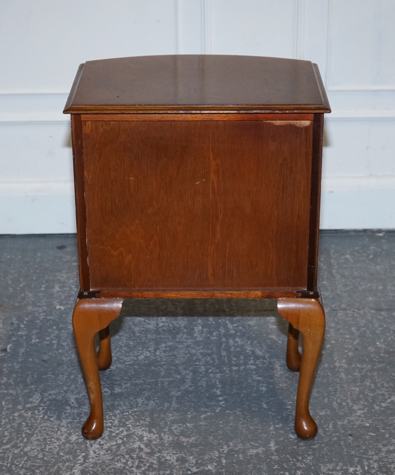 GORGEOUS VINTAGE ART DECO STYLE BURR WALNUT SIDE END LAMP TABLE QUEEN ANNE LEGS